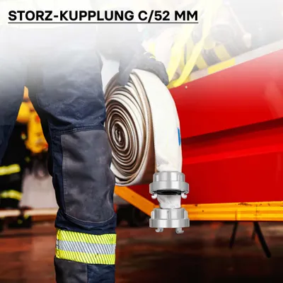 Zdjęcie produktu dla Złączka Wiltec Storz C 52mm z długim króćcem Aluminiowa złączka do węża