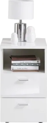 Produktbild von FMD Möbel 652-101E Colima 1 Up Nachtkonsole Spanplatte Hochglanz Weiß Maße 35,0 x 60,0 x 40,0 cm (B x H)