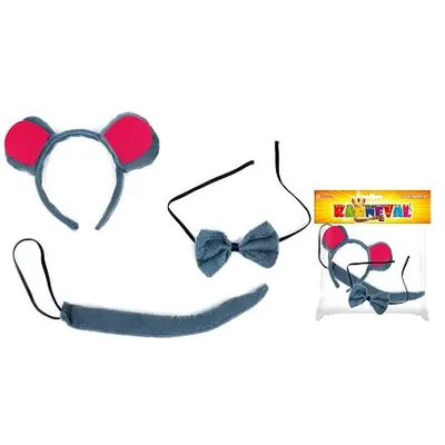 Produktbild von Rappa -Set mit Schwanz aus Stirnband und Fliege