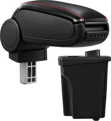 Produktbild von Armlehne Mittelarmlehne Leder Bezug Schwarz / Rot für Hyundai i30 GD ab 2012-