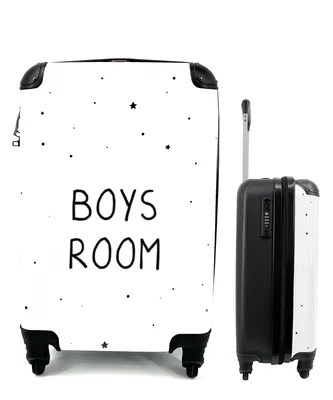 Produktbild von MuchoWow® Koffer Handgepäck Trolley Rollkoffer Kleine Reisekoffer mit 4 Rollen - Zitate - Jungenzimmer - Sprichwörter - Jungen - Kind - Cabin Size < 55x40x23 cm & 55x40x20 cm - Kinderkoffer - Kabinenkoffer - Boardgepäck - Reise-Box - Reisekoffer - Reisegepäck - Koffer mit Bild - Trolley für Kinder