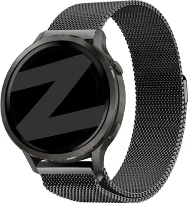 Produktbild von Bandz Milanese Laufband (18mm) - Geeignet für Garmin Vivoactive 4s / Vivomove 3s / Venu 2s / Venu 3s / Forerunner 255s / Forerunner 265s / Venu 4 - 41mm - Schwarz