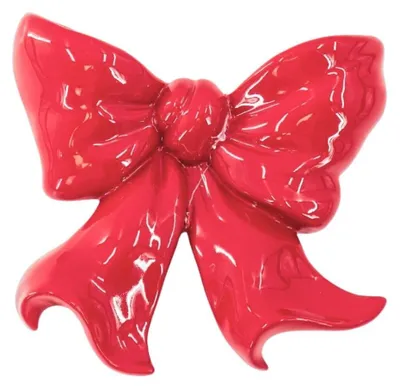 Image de Vase mural en céramique, couleur rouge, dimensions : 19 x 18,5 x 5,5 cm