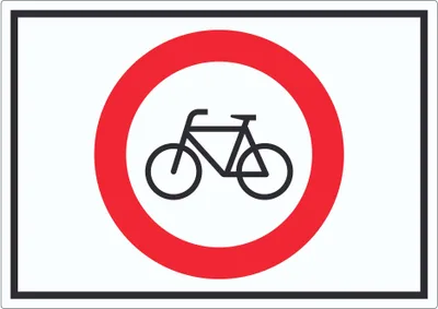 Produktbild von Radfahren verboten Symbol Aufkleber A5 (148x210mm)