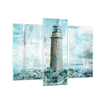 Produktbild von Bilder auf glas - laterne rock - 130x100cm - Glasbilder - Wandbilder - Kunstdruck - zum Aufhängen bereit - Wanddekoration aus Glas - Glas Bilder - Wandbild auf Glas - 3 Teile - GCB130x100-3897