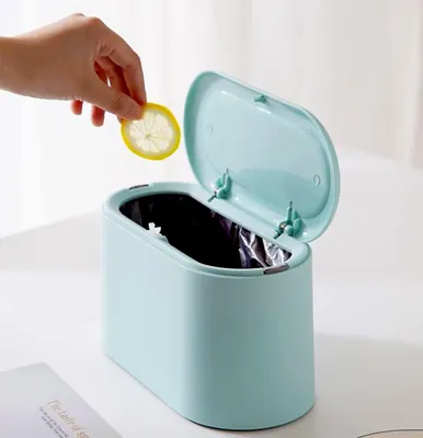 Immagine prodotto di Piccolo cestino con coperchio – piccolo cestino estraibile, realizzato in plastica