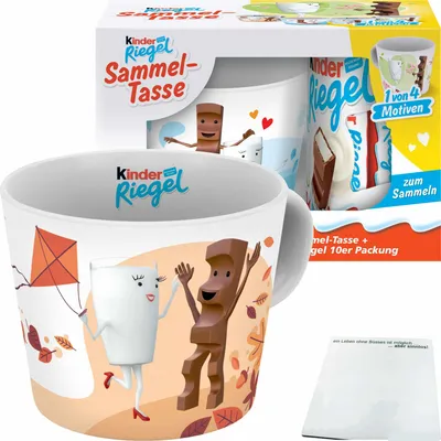 Produktbild von Kinder Riegel Sammeltasse 2026 Motiv 3 Mit dir hoch hinaus + usy Block