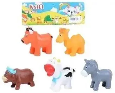 Zdjęcie produktu dla Zestaw figurek zwierząt gospodarskich gumowych 5 sztuk