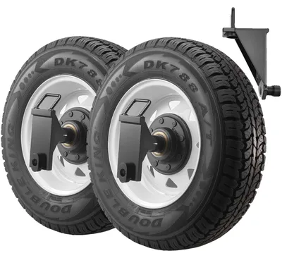 Produktbild von VEVOR Versandcontainer Räder 8-Loch Räder Kit, Schwerlast Versandcontainer Zubehör mit Ratschen-Zurrgurt - Bewegt 6 m-12 m, Sichere Beförderung für Dock, Lager, Baustelle, Schwarz