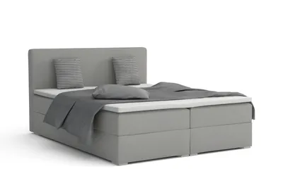 Produktbild von BOXBETT BELLO 140x200 in Velour Hellgrau H4