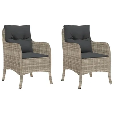 Produktbild von VidaXL 365150, Terrasse, Gepolsterter Sitz, Polyrattan, Stahl, Anthrazit, 110 kg, 585 mm
