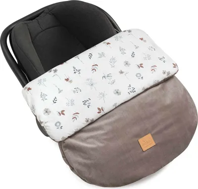 Produktbild von Simply Nature & Latte Velvet Fußsack für Autositz und Kinderwagen