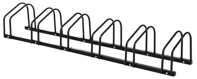 Produktbild von Fahrradständer für 6 Fahrräder, wetterfest, Wand- oder Bodenmontage, Stahl 179 x 33 x 27 cm