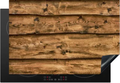Produktbild von KitchenYeah© Herdabdeckplatte Regale - Rustikal - Holz , 76x51cm, Küche Deko, Glaskeramikkochfeld Herdabdeckung, Abdeckplatte fùr Kochfeld