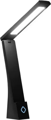 Image de Lampe de bureau LED avec protection oculaire - Variateur tactile pour chambre à coucher et bureau - Lampe de lecture pliable - Pliable et portable - Noir