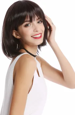 Produktbild von WIG ME UP Perücke Longbob Pony kurz Braun YZF-4362-4/8