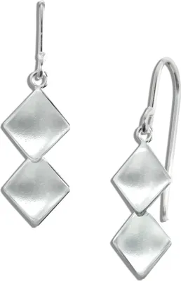 Produktbild von SilberDream Ohrringe Quadrate Damen 925 Silber Ohrhänger Markenschmuck SDO8810J