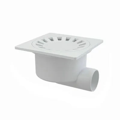 Produktbild von Alcaplast APV15 Kunststoff Bodenablauf 150x150 mm Serie APV1 waagerecht Duschablauf Badablauf Ablauf für Badezimmer