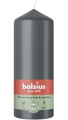 Obrázok produktu pre Sviečka Bolsius v tvare stĺpika sivá 15 cm Ø 5,8 cm
