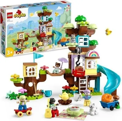 Produktbild von LEGO Duplo 10993 Die Hütte im 3-in-1-Baum, Kinderspielzeug von 3 Jahren mit Ziegeln, mit Ziegeln