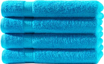 Produktbild von 4er Set Frottee Gästetücher Elegance 30x50 cm 100% Baumwolle 500 gsm Gästetuch türkis