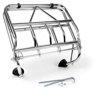 Produktbild von Klappbarer Gepäckträger vorne Chrom für Vespa Largeframe Modelle