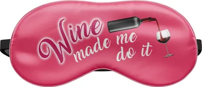 Produktbild von Schlafmaske Reise Relax Augen Abdeckung Bett Emoji Nickerchen Augenbinde Wine made me do it