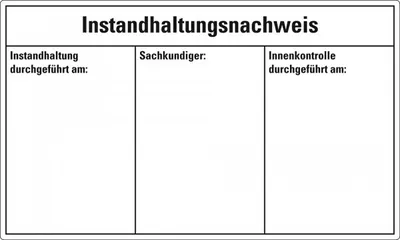Produktbild von Dreifke® Instandhaltungsnachweis Feuerlöscher, DIN 14406-4, Folie, ablösbar, ...