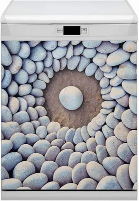 Produktbild von Magnet Folie für Geschirrspüler Küche Magnetmatte 60x80 cm  Dekor Geschirrspüle  - Kreissteine