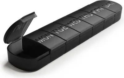 Obrázok produktu pre Pillbox 7 dní Nemecká bez BPA Čierna