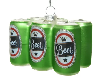 Produktbild von Christbaumschmuck Glas Bierdosen 9cm grün