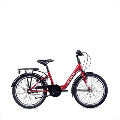 Produktbild von 20 Zoll Kinderfahrrad, 3-Gang, Mädchenfahrrad, S’COOL chiX, ab 6–9 Jahre, 115–130 cm, Rot/Weiß
