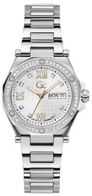 Produktbild von GUESS Collection Z20003L1MF Legacy Lady Mid Size Metal 34mm silber Damen Uhr NEU