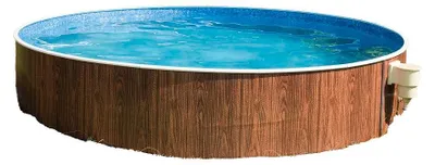 Obrázek produktu pro AZURO Deluxe Dřevěný ocelový stěnový bazén, Ø 360 x 120 cm, bazén, bez vložky, bez filtračního systému