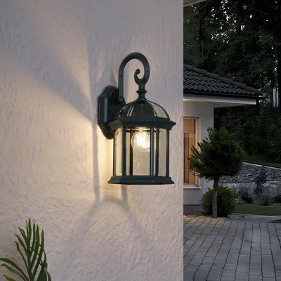 Produktbild von Qazqa Antik außen Wandleuchte, Außenlampe, Wandlampe für den Garten - Glasgow - Grün, max. 15W, Geeignet für LED, 21.2cm, IP44