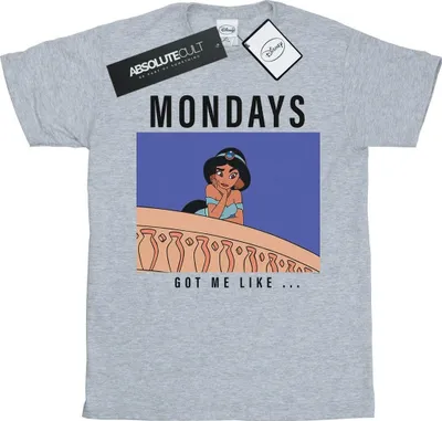 Produktbild von Disney Princess - "Mondays Got Me Like" T-Shirt für Herren BI44266 (L) (Grau)
