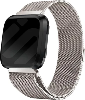 Produktbild von Milanese Smartwatch Armband - Passend für Fitbit Versa / Versa 2 Milanese Armband - starlight - Strap-it Uhrenarmband / Armband / Armband - Größe: Größe S