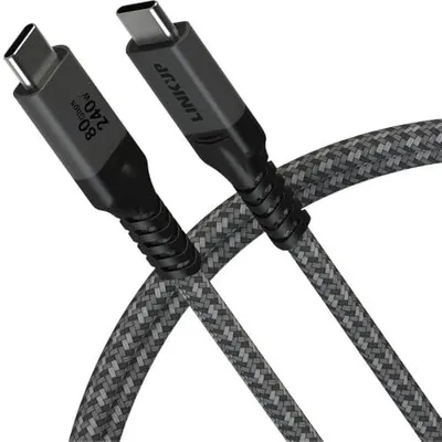 Zdjęcie produktu dla Kabel USB 4 VER.2 80 gbps 180 cm szary thunderbolt 5/4/3 pd 240W