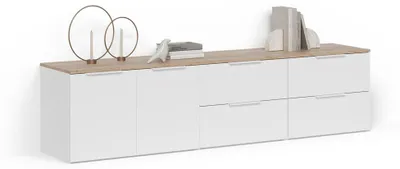 Produktbild von Wohnwand Livinity Piave Weiß/Sonoma 3 Teile, Model 58995