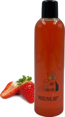 Produktbild von Dufte Momente | Whirlpool Duft 260ml | Erdbeere | mit naturreinen und natürlichen ätherischen Ölen | kein Schaum | vegan und ohne Tierversuche