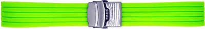 Produktbild von Uhrenarmband Silikon Streifen grün 18mm Faltschließe matt NEU