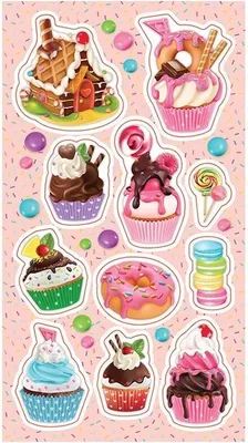 Immagine prodotto di Aufkleber Süße Desserts (Schul- und Schrein)