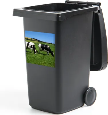 Produktbild von MuchoWow® Mülltonnenaufkleber Kuh - Tiere - Gras 40x40 cm - Abfall-Aufkleber - Container - für Abfallcontainer