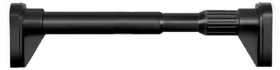 Produktbild von Verstellbare Duschvorhangstange – Ausziehbar und rutschfest – Schwarz, 340-460 cm
