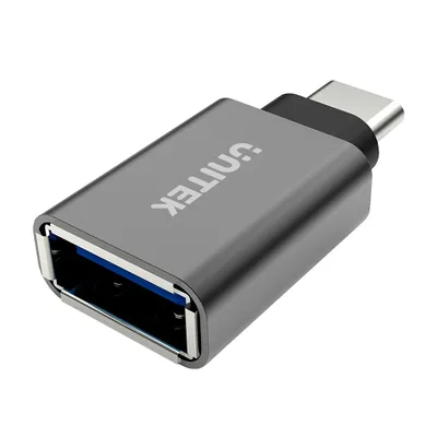 Immagine prodotto di UNITEK Y-A025CGY cable interface/gender adapter USB Type-C USB Type-A Metallic