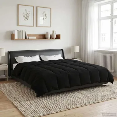 Produktbild von "Schlussverkauf" Sommerdecke Gepolstert - Schwarz 200x240 cm Mikrofaser - Bettdecken C339