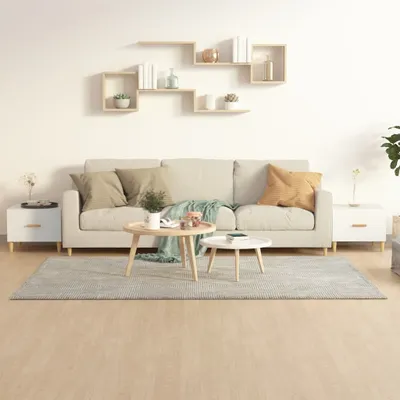 Produktbild von vidaXL Couchtische 2 Stk. Weiß 50x50x40 cm Holzwerkstoff - Couchtisch - Couchtische - Beistelltisch - Sofatisch