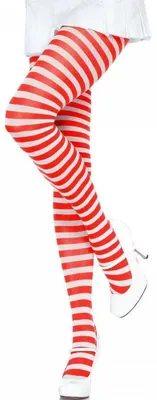 Immagine prodotto di Leg Avenue - Collant A Righe Bianche E Rosse
