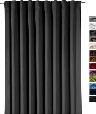 Obrázok produktu pre Zatemňovací záves 245x275 cm, čierna, okenná dekorácia, pre obývačku