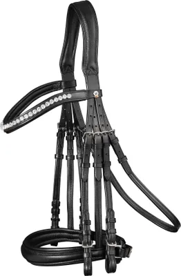 Image de Bridon Kandarenzaum Supersoft noir pour chevaux à sang chaud